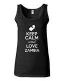 Junior Keep Calm And Love Zambia Country Nation Patriotic Sleeveless Tank Top