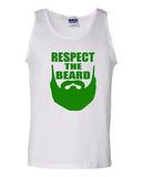 Respect The Beard Funny Humor Novelty Statement Graphics Adult Tank Top