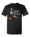 Whiskey Fixes Everything Beverages Alcohol Drinks Scotch Adult DT T-Shirts Tee