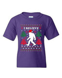 I Believe Sasquatch Big Foot Ugly Christmas Gift Funny DT Youth Kids T-Shirt Tee