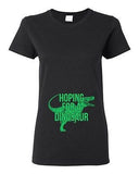 Ladies Hoping For A Dinosaur Jurassic Fossil Dino Baby Funny DT T-Shirt Tee