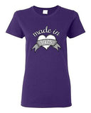 Made in 1975 40th Birthday Heart Crest Over The Hill Party DT Ladies T-Shirt Tee