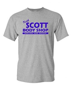 Keith Scott Body Shop Service & Repair Novelty Adult Unisex Graphic T-Shirt Tee