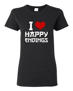 Ladies I Love Happy Endings Massage Therapist Relax Funny Humor DT T-Shirt Tee