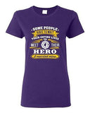 Ladies Firefighter Rescue Hero I Married Mine Husband Funny Humor DT T-Shirt Tee