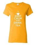 Ladies Keep Calm And Drink Tea Aroma Hot Tea Bag Drinks Beverages T-Shirt Tee