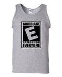 Rated E Marriage Is For Everyone Novelty Statement Graphics Adult Tank Top