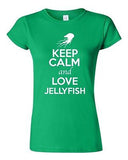 Junior Keep Calm And Love Jellyfish Jellies Ocean Animal Lover Humor T-Shirt Tee