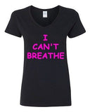 V-Neck Ladies I Can't Breathe Eric Garner Justice Protest Support T-Shirt Tee