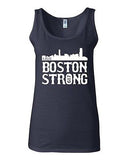 Junior Boston Strong Skyline 617 Novelty State Campaign Slogan Graphic Tank Top