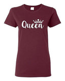 Ladies Queen Crown Couple Love Matching Relationship GF Funny DT T-Shirt Tee