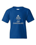 Keep Calm And Eat Chocolate Novelty Youth Kids T-Shirt Tee