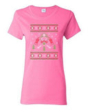 Ladies Firefighter Hero Ugly Christmas Sweater Fire Firemen Funny DT T-Shirt Tee