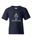 Keep Calm And Eat Chocolate Novelty Youth Kids T-Shirt Tee