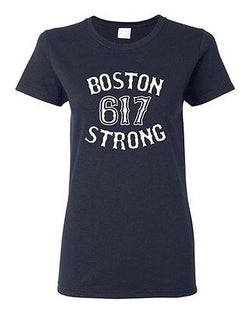 Ladies Boston Strong 617 Marathon Strong Support Terrorist Attack T-Shirt Tee