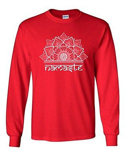 Long Sleeve Adult T-Shirt Namaste Namaskar Om Aum Sanskrit Hindu Funny DT