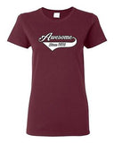 Ladies Awesome Since 1976 With Tail Happy Birthday Gift Funny DT T-Shirt Tee