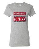Ladies Warning If Zombies Chase Us Tripping You TV Funny Parody DT T-Shirt Tee