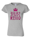 Junior Selfie Queen Crown Pink Reverse Selfy Camera Funny Humor DT T-Shirt Tee