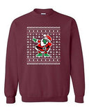 Dabbing Santa Dab Ugly Christmas Football Sports Funny DT Crewneck Sweatshirt