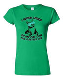 Junior I Work Hard So My Cat Can Live A Better Life Pet Funny DT T-Shirt Tee