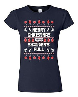 Junior Merry Christmas Sh*tter Is Full Ugly X-Mas Gift Holiday DT T-Shirt Tee