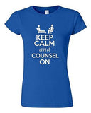 Junior Keep Calm and Counsel On Novelty Therapy Psychology Graphic T-Shirt Tee