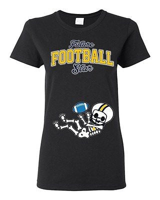 Future Football Star San Diego Baby Skeleton Ladies DT T-Shirt Tee
