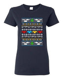 Ladies Star Travel Ugly Christmas Comic Space Movie Parody Funny DT T-Shirt Tee