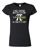 Junior It Only Happens Once In A Lifetime Ultimate Pi Day Math DT T-Shirt Tee