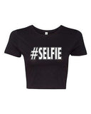 Crop Top Ladies Selfie Social Media Photo Pic Camera Funny Humor DT T-Shirt Tee