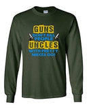 Long Sleeve Adult T-Shirt Guns Don't Kill People Uncles With Pretty Nieces Do DT