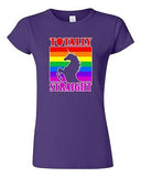 Junior Totally Straight Funny Unicorn Novelty T-Shirt Tee