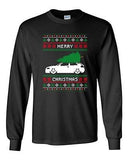 Long Sleeve Adult T-Shirt Merry Christmas Car Ugly Xmas Tree Funny Humor DT