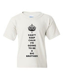 I Can't Keep Calm I'm Going To Be A Big Brother Family DT Youth Kids T-Shirt Tee