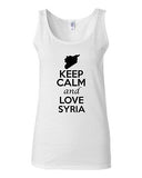 Junior Keep Calm And Love Syria Country Nation Patriotic Sleeveless Tank Top