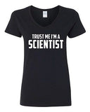 V-Neck Ladies Trust Me I'm A Scientist Science Experiment Funny T-Shirt Tee