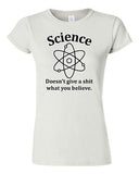 Junior Science Doesn'T Give A Sh*t What You Believe Funny Humor T-Shirt Tee