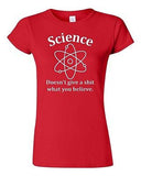 Junior Science Doesn'T Give A Sh*t What You Believe Funny Humor T-Shirt Tee