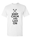 Keep Calm And Lax On Novelty Statement Graphics Adult T-Shirt Tee