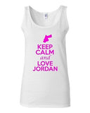 Junior Keep Calm And Love Jordan Country Patriotic Sleeveless Tank Top