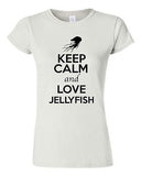 Junior Keep Calm And Love Jellyfish Jellies Ocean Animal Lover Humor T-Shirt Tee