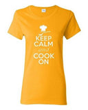 Ladies Keep Calm And Cook On Cuisine Restaurant Cooking Chef Food T-Shirt Tee