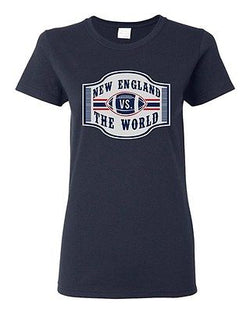 Ladies New England VS The World Champions Football Sports Fan DT T-Shirt Tee