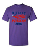 Hillary Clinton Prison 2016 President Election Anti Political DT Adult T-Shirt