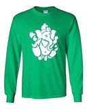 Long Sleeve Adult T-Shirt Jai Ganesh OM Aum Hindu Ganesha Religion Goddess God