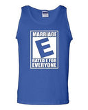 Rated E Marriage Is For Everyone Novelty Statement Graphics Adult Tank Top