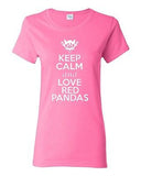 Ladies Keep Calm and Love Red Pandas Panda Animal Lover Panda Lover T-Shirt Tee