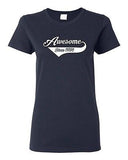 Ladies Awesome Since 1984 With Tail Happy Birthday Gift Funny DT T-Shirt Tee