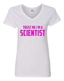 V-Neck Ladies Trust Me I'm A Scientist Science Experiment Funny T-Shirt Tee